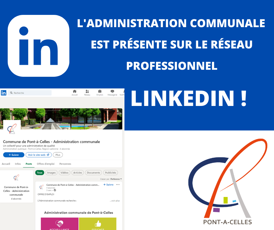 Page Linkedin Commune Pont-à-Celles