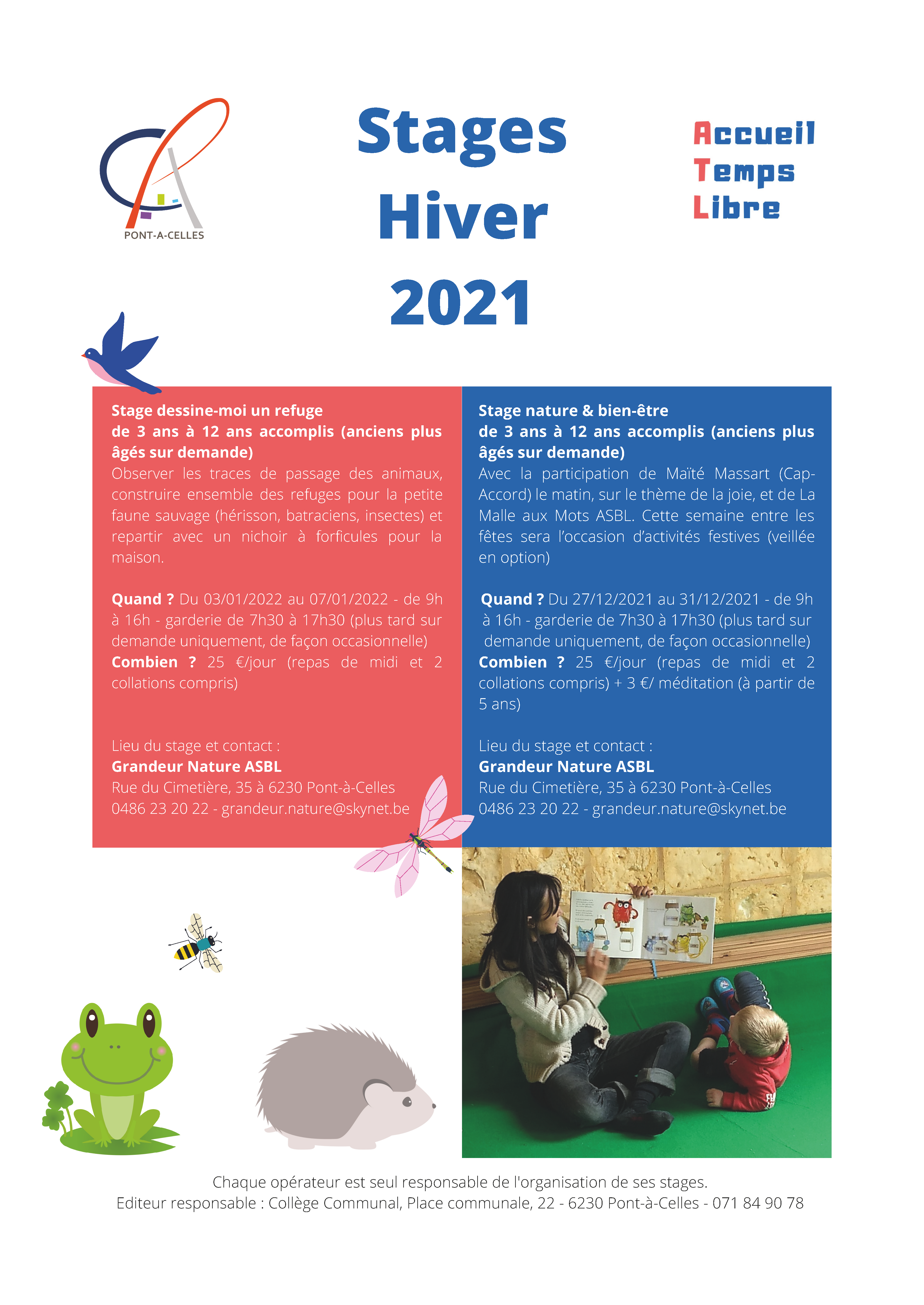 Affiche Stages Hiver 2021