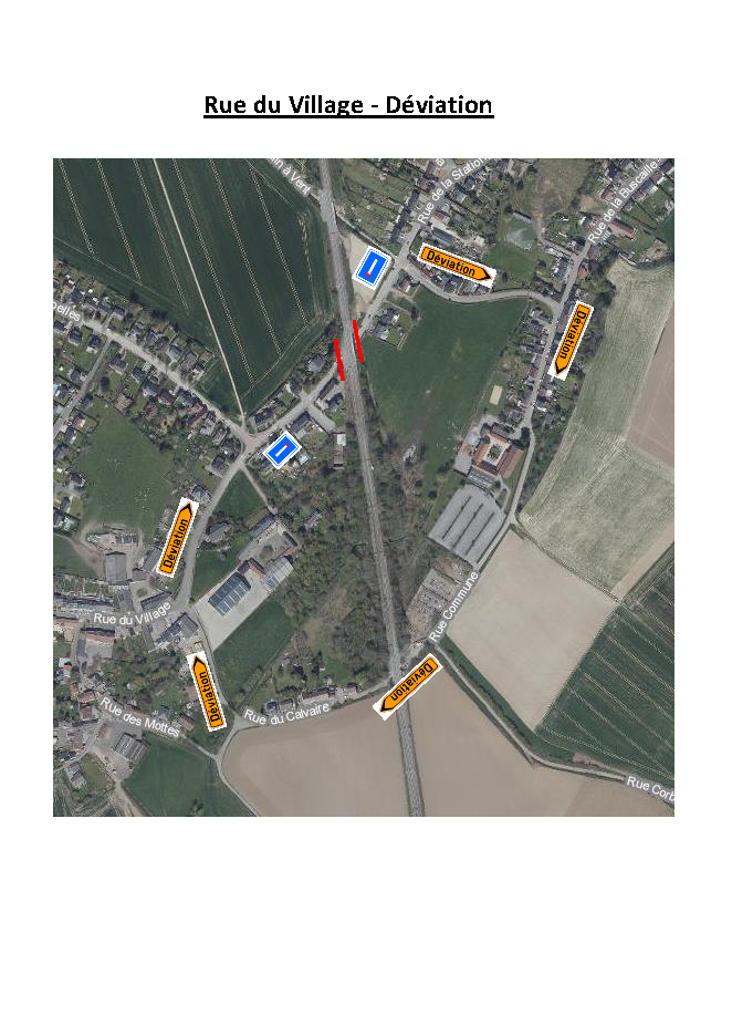 plan déviation - rue du village