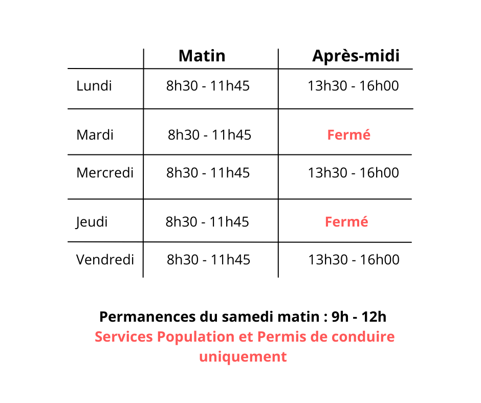 Horaires