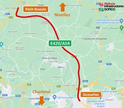 Gosselies - Petit Roeulx vers Nivelles